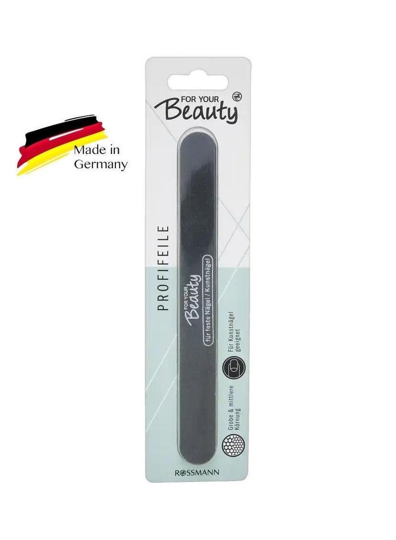 ROSSMANN German Brand, Professional Nail File, Professional Nail Care, Dual-Sided for Hard & Artificial Nails, Coarse & Medium Grain, Handy and High-Quality - Image 1